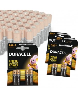 Pack da 16 o 32 mini stilo AAA Duracell long lasting durablock alcaline MN2400 | Pack 16 pezzi
