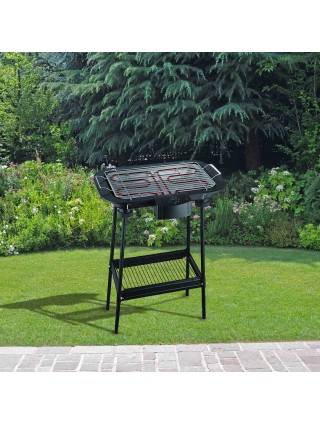 Barbecue Elettrico MASTER EB02S con Gambe 2000W Grill con Temperatura Regolabile