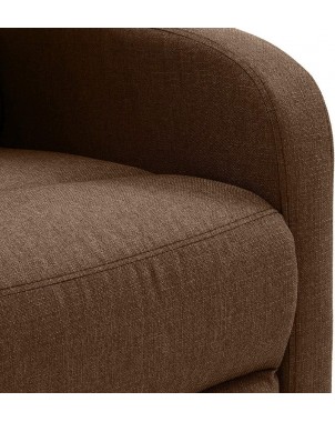 Poltrona relax INDY reclinabile con poggiapiedi estraibile 67x84xH98cm | Marrone