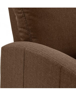 Poltrona relax INDY reclinabile con poggiapiedi estraibile 67x84xH98cm | Marrone