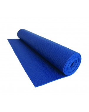 Tappeto COMFORT per yoga fitness e allenamenti sport 173x61 cm spessore 3 mm | Blu