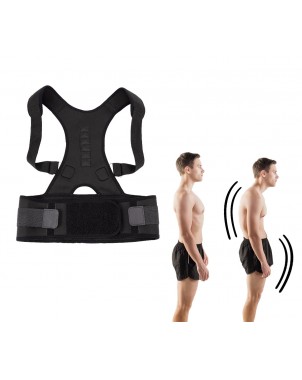 Supporto fascia posturale con magneti 70097 real doctor correzione spalle | S