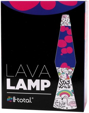 Lampada Lava Lamp 40cm XL1768 Unicorno Magma con Glitter Colorati Design Moderno