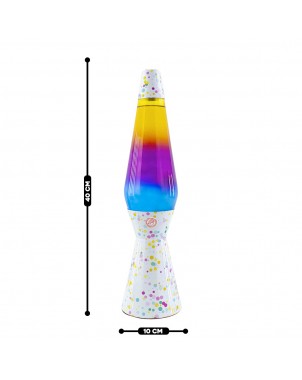 Lampada Lava Lamp 40cm XL1780 Fantasia Bubbles Magma Multicolore Design Moderno