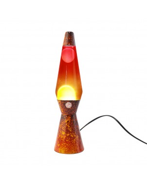 Lampada Lava Lamp 40cm XL1781 Base Fantasia Volcano e Magma Rosso Design Moderno