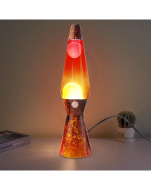 Lampada Lava Lamp 40cm XL1781 Base Fantasia Volcano e Magma Rosso Design Moderno
