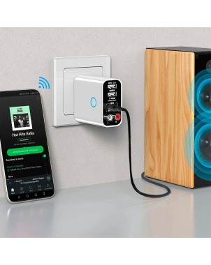 Trasmettitore Wireless Adattatore Audio Stereo Bluetooth AUX con Telecomando