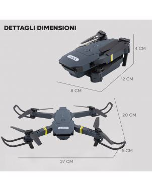 Mini Drone Quadricottero 1080P HD Pieghevole con Telecamera e Telecomando Wifi