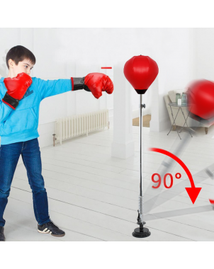 Palla da Boxe Altezza Regolabile Fino a 120H cm Punching Ball per Bambini