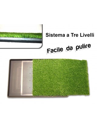 Lettiera 68 x 43 x 5 cm erba sintetica per animali domestici toilette POTTY PATCH 3 strati