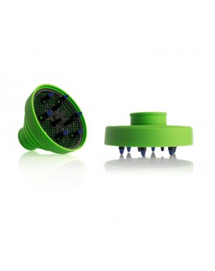 Diffusore universale per phon asciugacapelli in silicone pieghevole da viaggio | Nero
