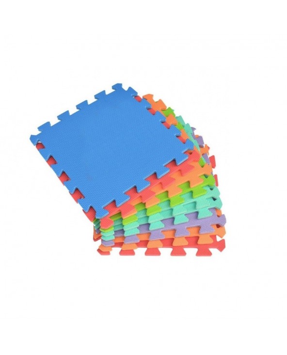 Tappeto da Gioco Puzzle Componibile Colorato 10 pezzi 30 X 30 cm in Schiuma EVA