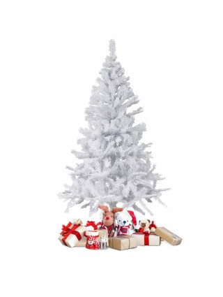 Albero di Natale Bianco 180 cm Abete Artificiale BIANCONATALE Rami Pieghevoli