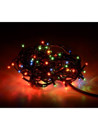 013447 Minilucciole natalizie multicolor 100 luci 8 giochi di luci 6 metri