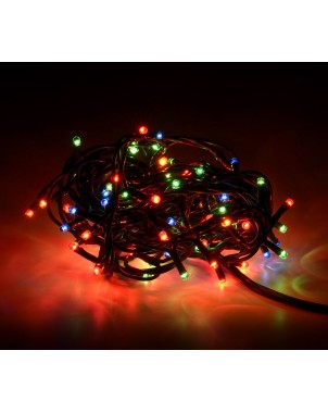 013447 Minilucciole natalizie multicolor 100 luci 8 giochi di luci 6 metri