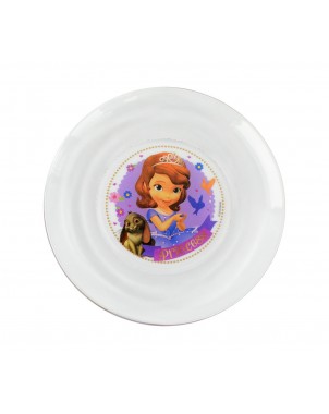 WD8543 Set da colazione Principessa Sofia con scodella tazza e piattino in vetro