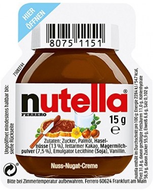 Ferrero Nutella confezione risparmio 120 vaschette da 15g crema spalmabile