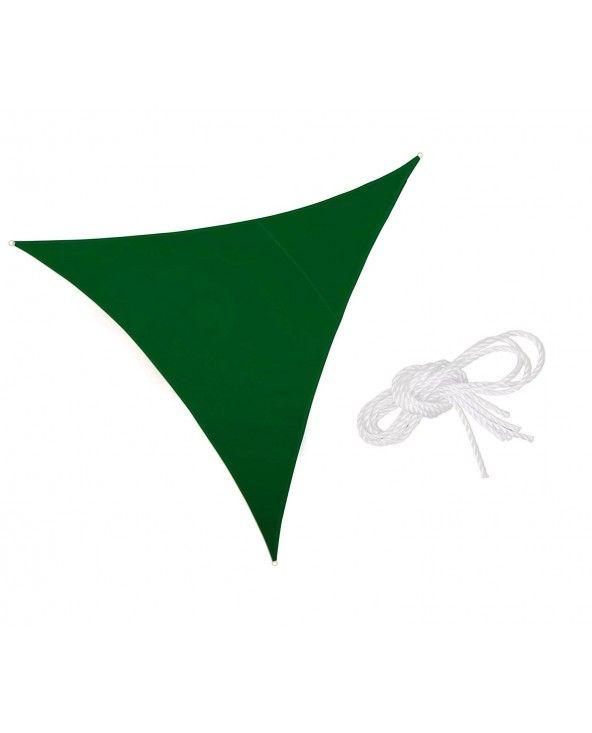 Telo triangolare Ombreggiante 482391 Verde 5x5x5 mt tenda a vela con corda
