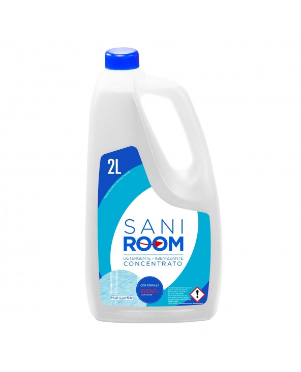 SANIROOM detergente pavimenti igienizzante 2 LT formula igiene+ all'eucaliptolo